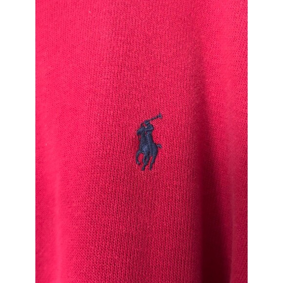 Polo by Ralph Lauren‎ Men’s Quarter Zip Red Pullover Heavy Sweater Large - Picture 4 of 6